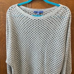 Silver long sleeve sweater. XL